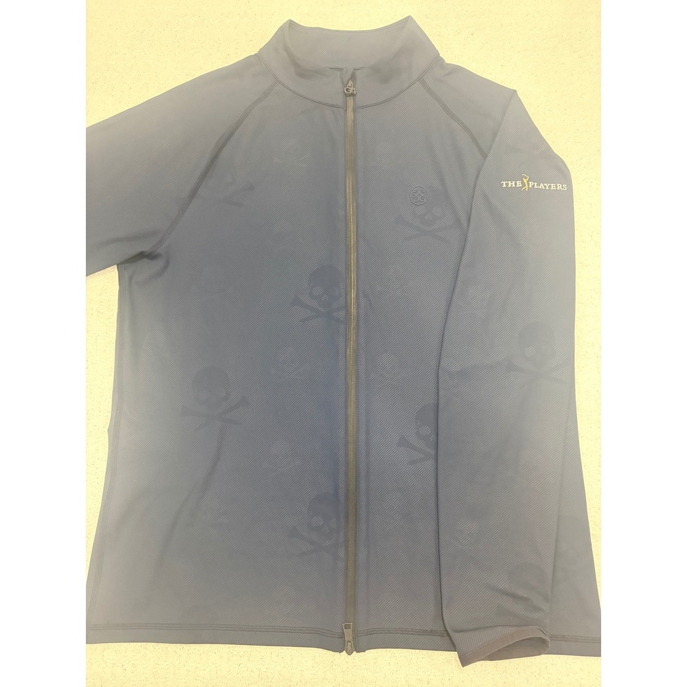 G/FORE The Players Championship Skull Full Zip Golf Jacket Navy Blue Mens Large